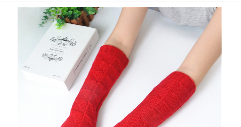 Fashion Black Half Finger Knit Wool Arm Sleeve,Fingerless Gloves