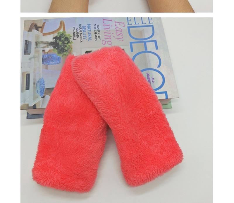 Fashion Watermelon Red Plush Half Finger Gloves,Fingerless Gloves