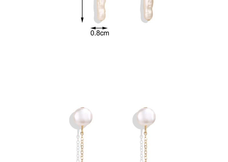 Fashion Gold Alloy Irregular Pearl Fringe About Earrings,Drop Earrings