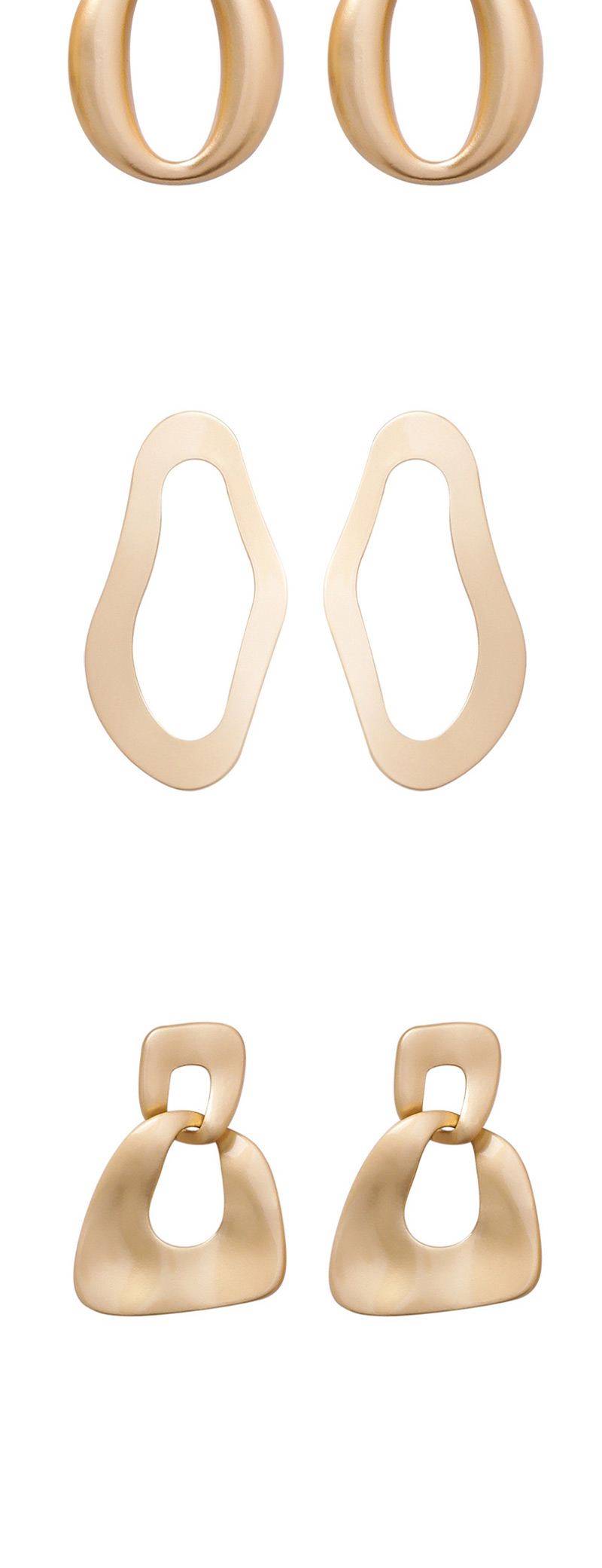 Fashion Gold Irregular Bump Geometric Earrings,Drop Earrings
