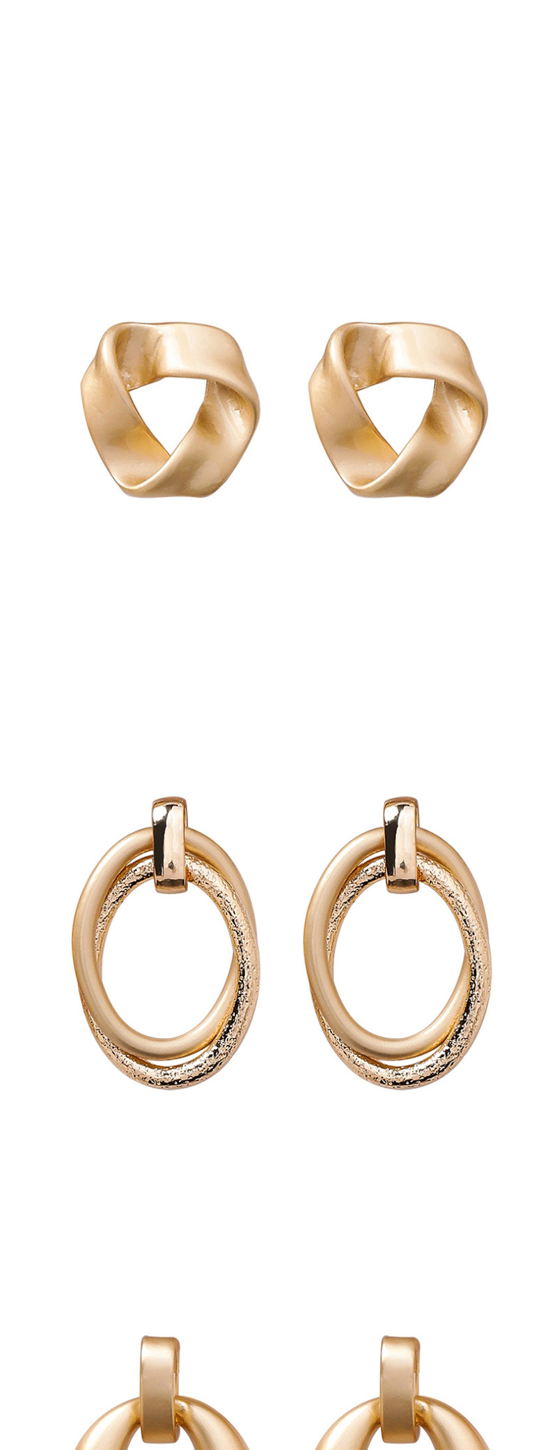 Fashion Gold Irregular Bump Geometric Earrings,Hoop Earrings