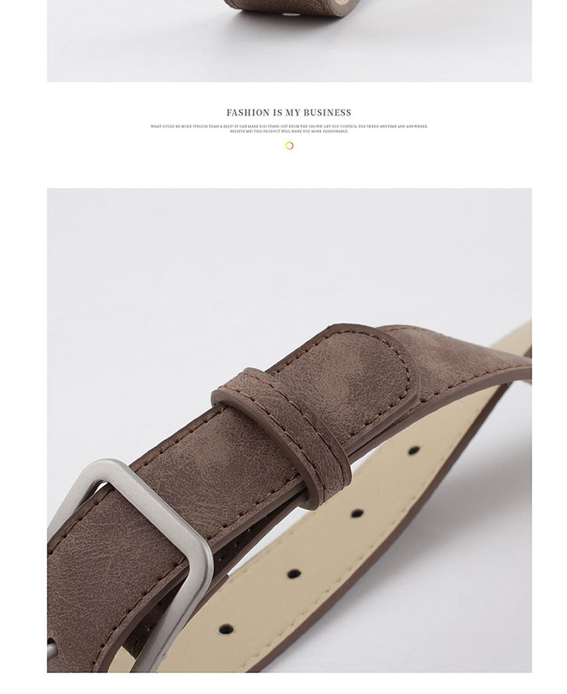 Fashion Black Square Buckle Faux Leather Belt,Thin belts