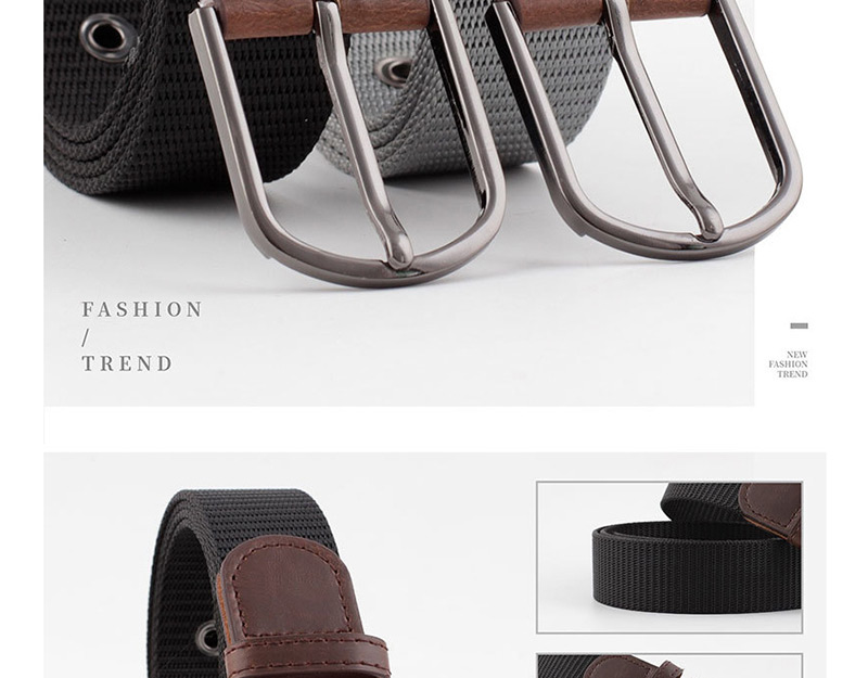 Fashion Black Canvas Buckle Belt For Canvas,Wide belts