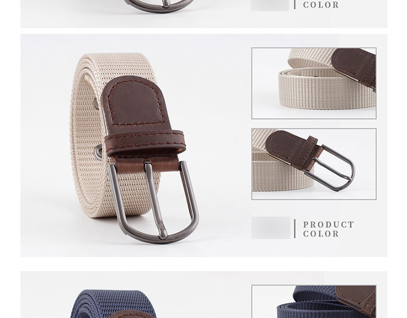 Fashion Light Gray Canvas Buckle Belt For Canvas,Wide belts