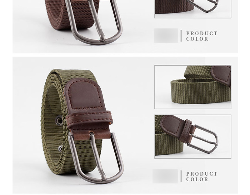 Fashion Coffee Canvas Buckle Belt For Canvas,Wide belts