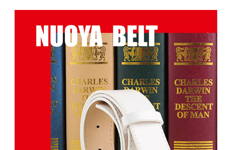 Fashion White Round Pin Buckle Wide Belt,Wide belts