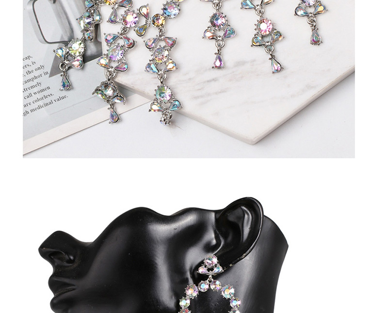 Fashion Black Geometric Diamond Stud Earrings,Drop Earrings