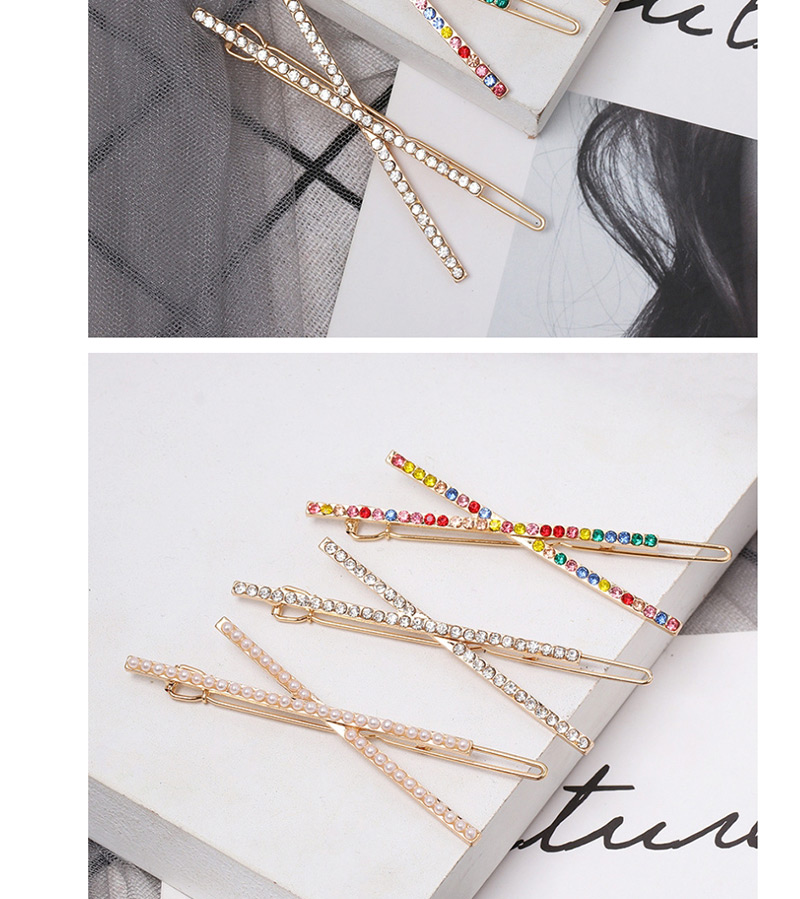 Fashion 256 Color Diamond Letter X Hair Clip,Hairpins