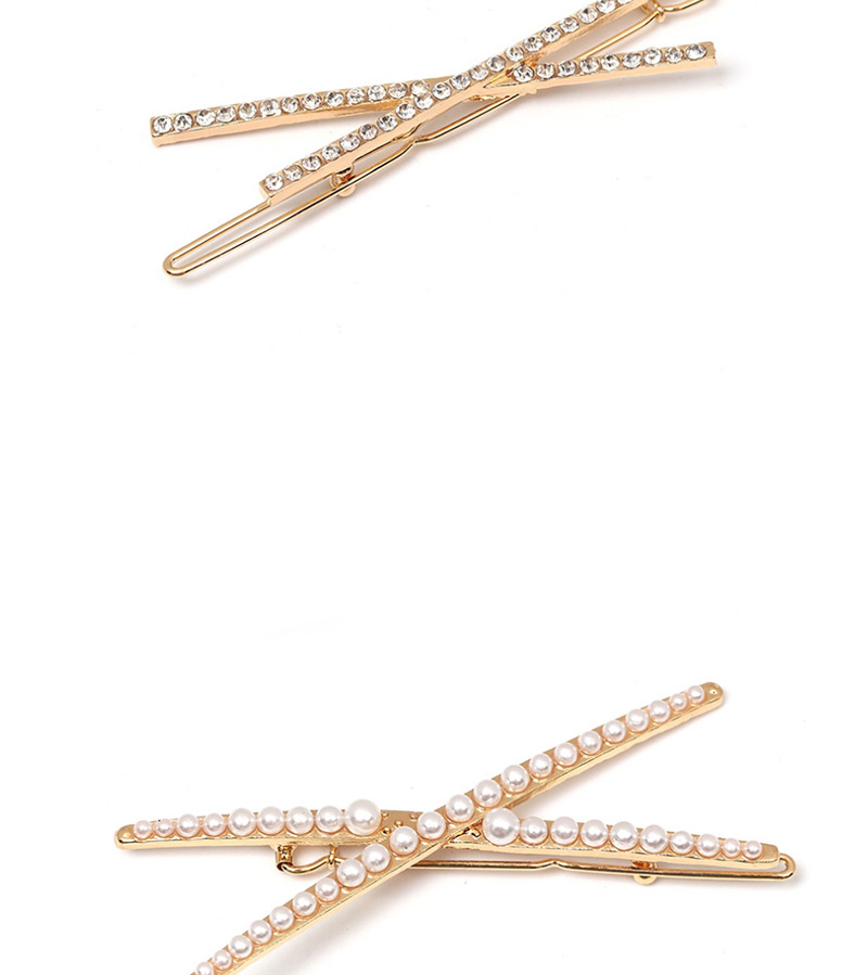 Fashion 256 Rhinestones Diamond Letter X Hair Clip,Hairpins