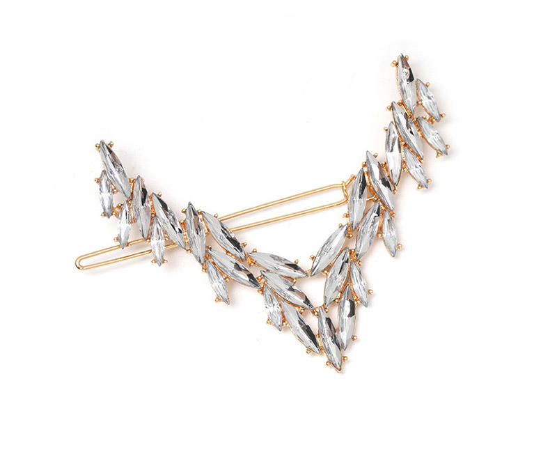Fashion Gold Diamond Letter V-shaped Hair Clip,Hairpins