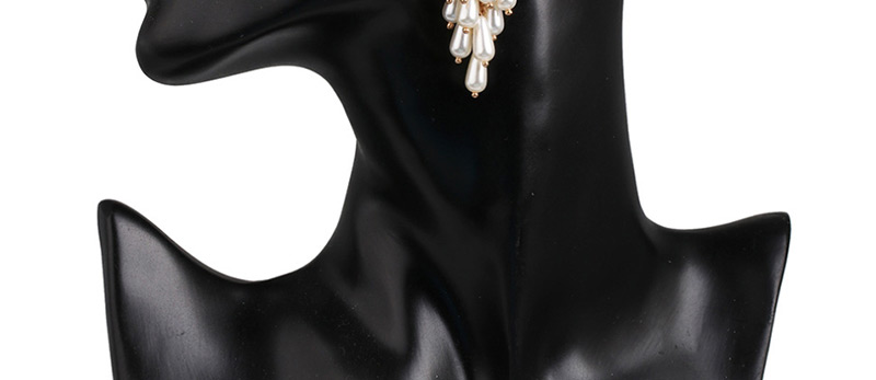 Fashion Gold Grape-studded Pearl Tassel Earrings,Drop Earrings
