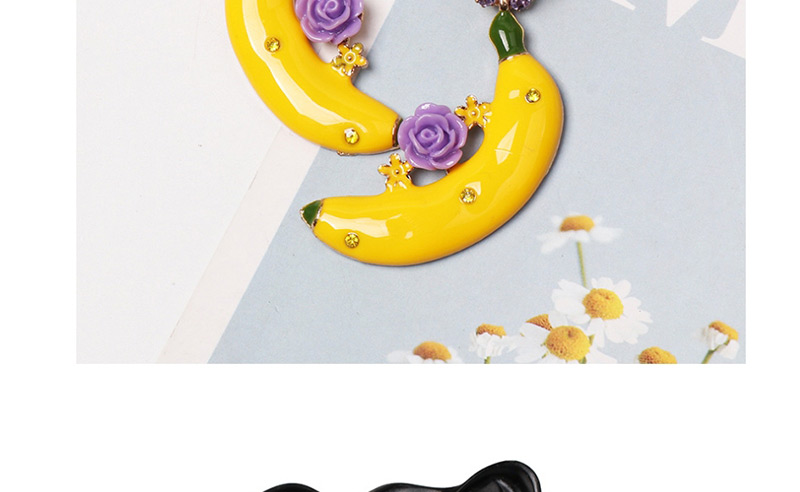 Fashion Purple Banana Flower Stud Earrings,Drop Earrings