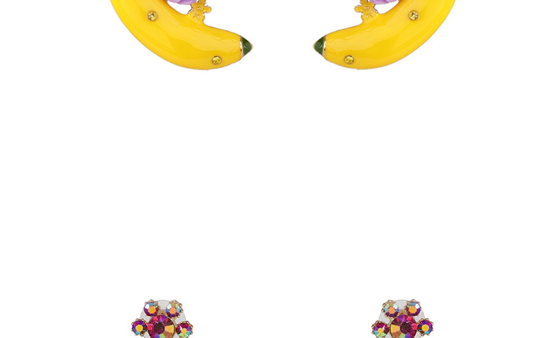 Fashion Purple Banana Flower Stud Earrings,Drop Earrings