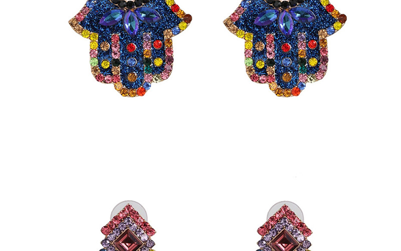 Fashion Purple Palm Stud Earrings,Drop Earrings