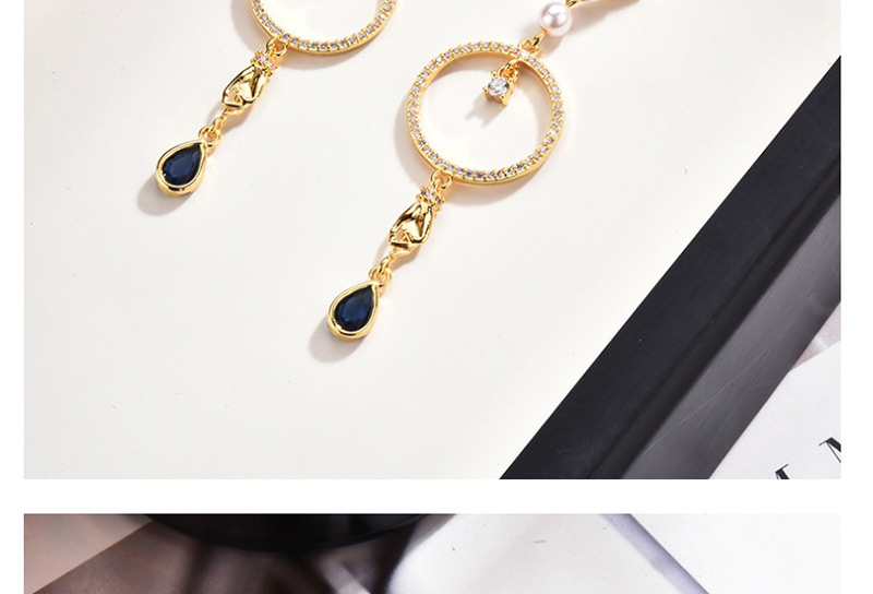 Fashion Gold  Silver Pin Eye With Zircon Crystal Earrings,Earrings