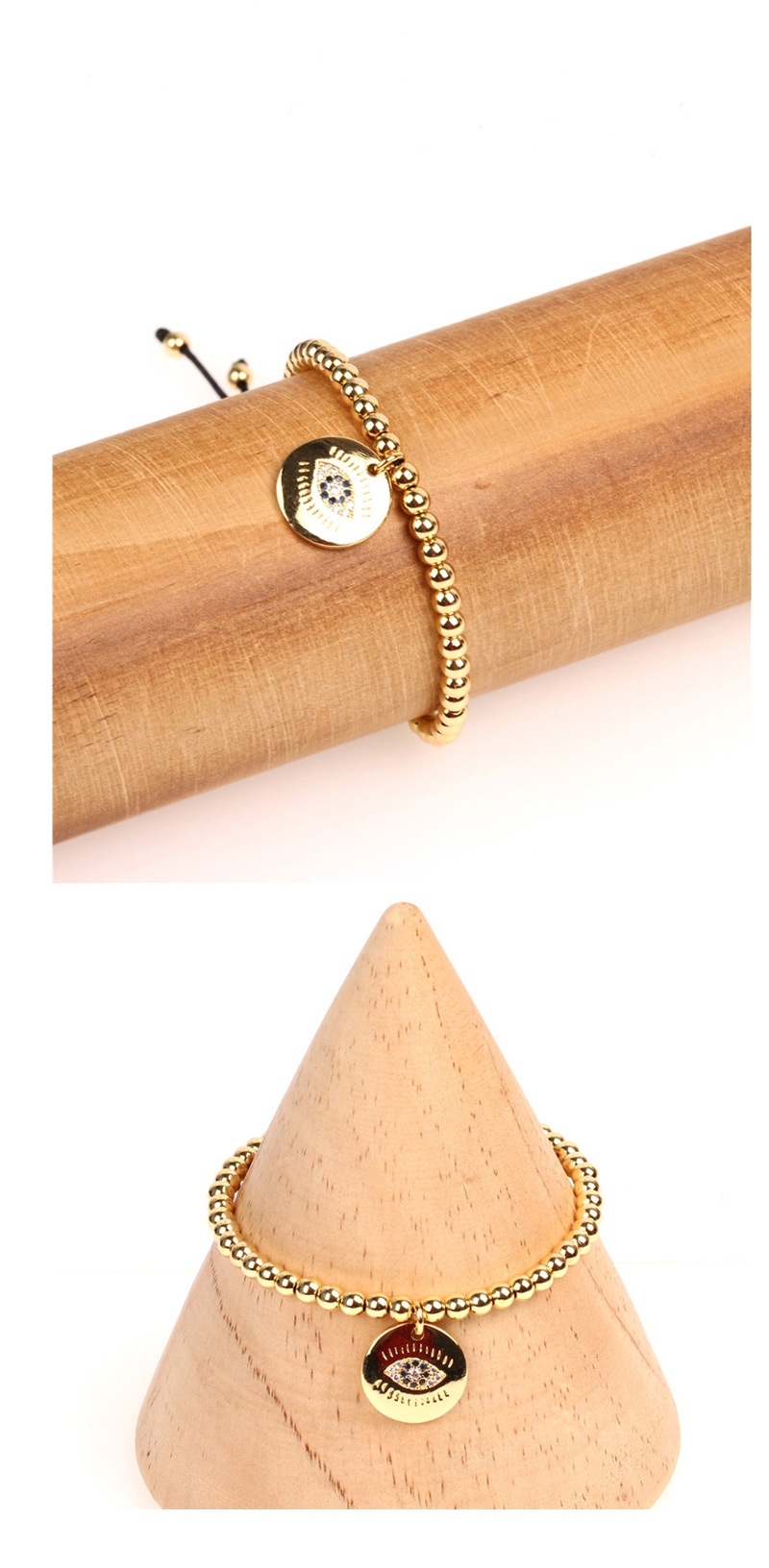 Fashion Starfish Solid Gold Beads Micro-inlaid Zircon Palm Bracelet,Bracelets