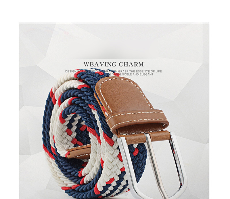 Fashion Blue Red Tightly Woven Wide Belt,Wide belts
