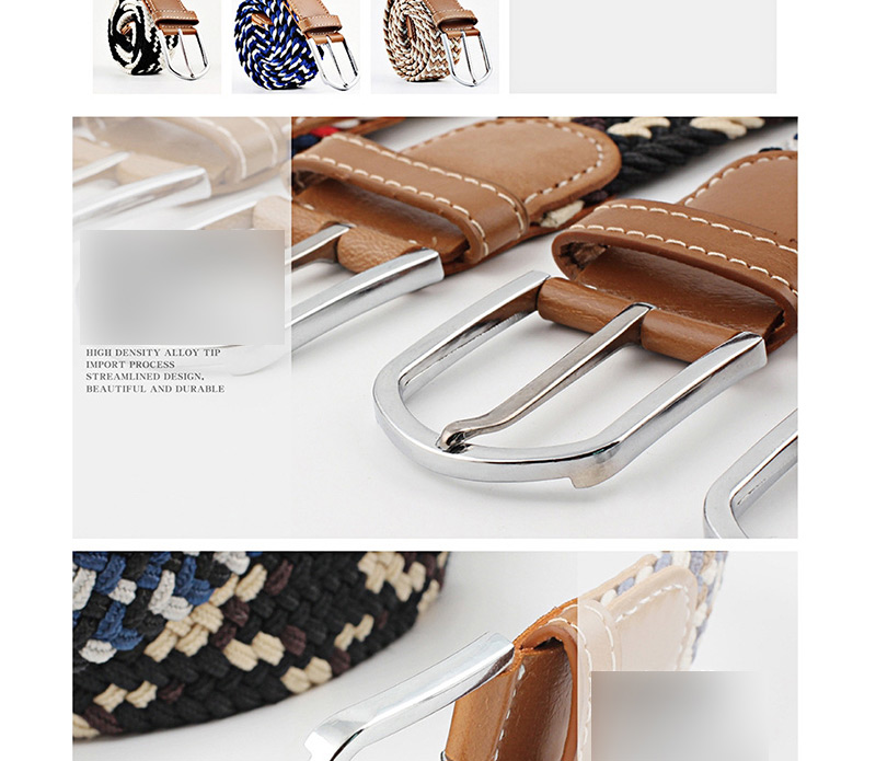 Fashion Mika Blue Tightly Woven Wide Belt,Wide belts