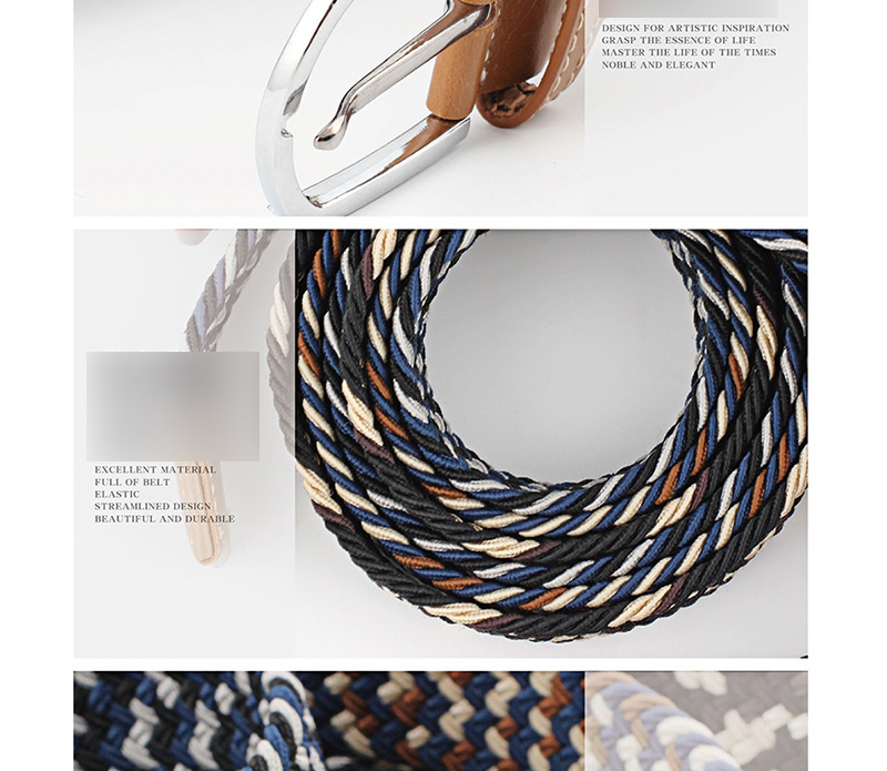 Fashion Mika Blue Tightly Woven Wide Belt,Wide belts