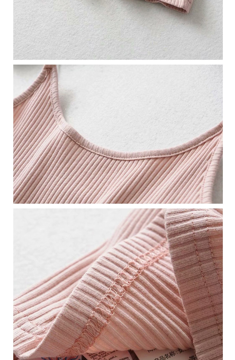 Fashion Pink Color Banded Sling Vest,Tank Tops & Camis