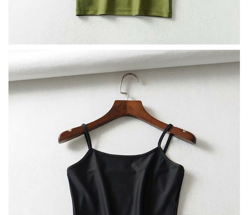 Fashion Green Sling Halter Vest T-shirt,Tank Tops & Camis