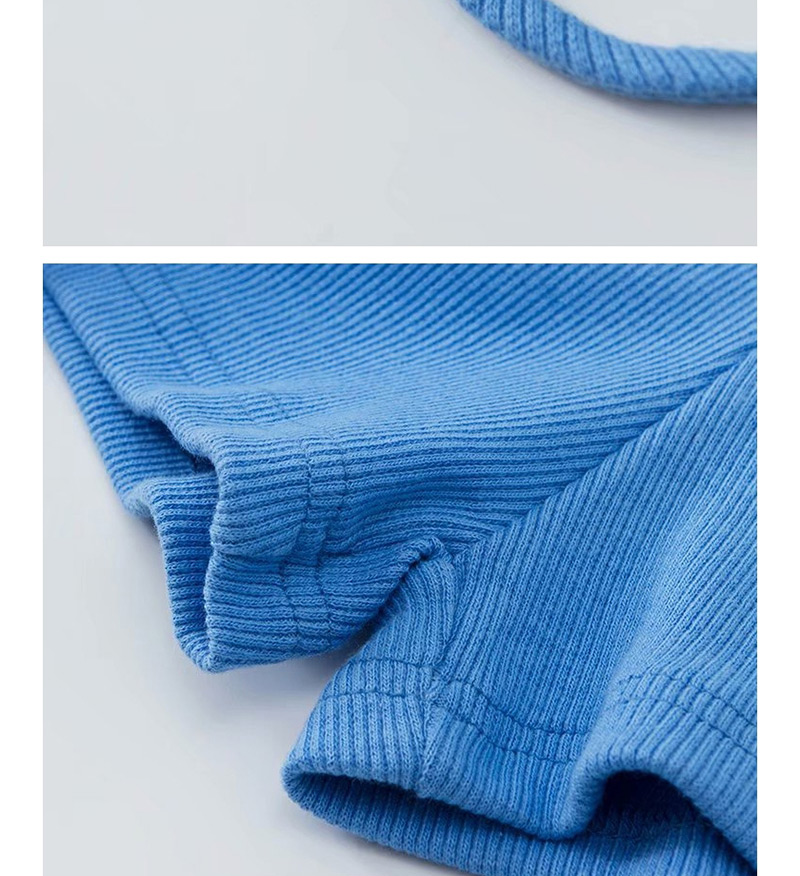 Fashion Blue Double Drawstring Thread Shorts,ACTIVEWEAR
