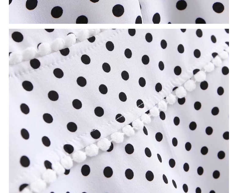 Fashion White Polka Dot Printed Ball Sling Dress,Mini & Short Dresses
