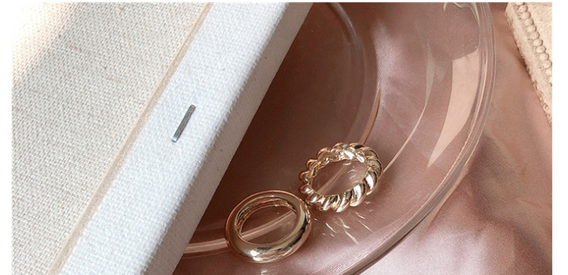 Fashion Silver Set Geometric Circle Wave Ring,Fashion Rings