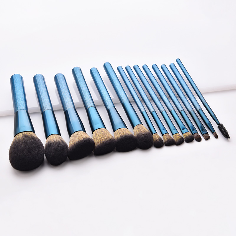 Fashion Sapphire Blue 14 Stick Makeup Brush,Beauty tools