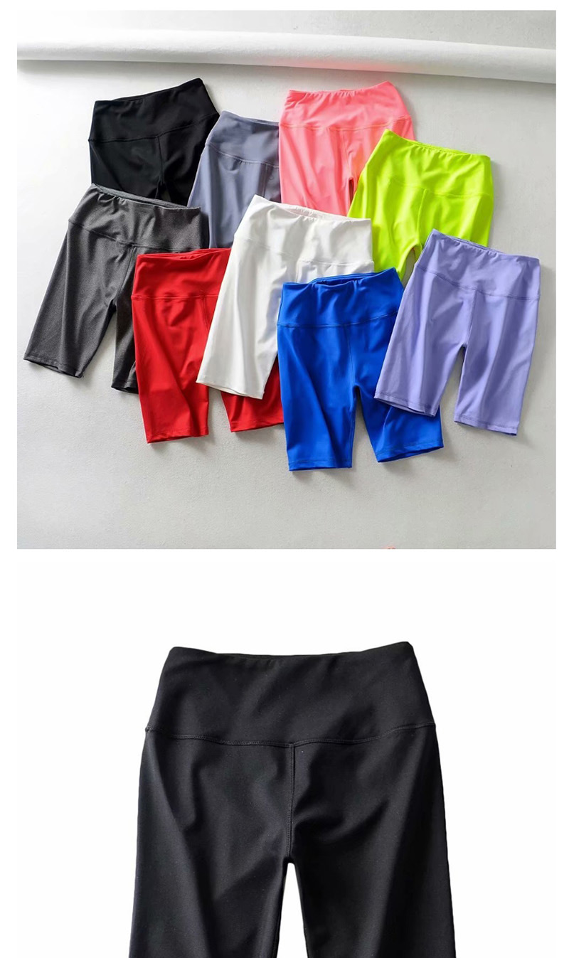 Fashion Purple Solid Color Cycling Shorts,Shorts