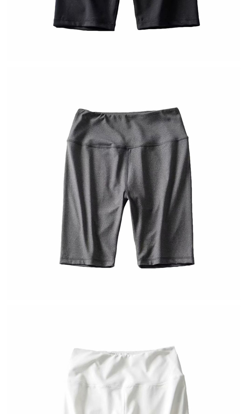 Fashion Gray Blue Solid Color Cycling Shorts,Shorts