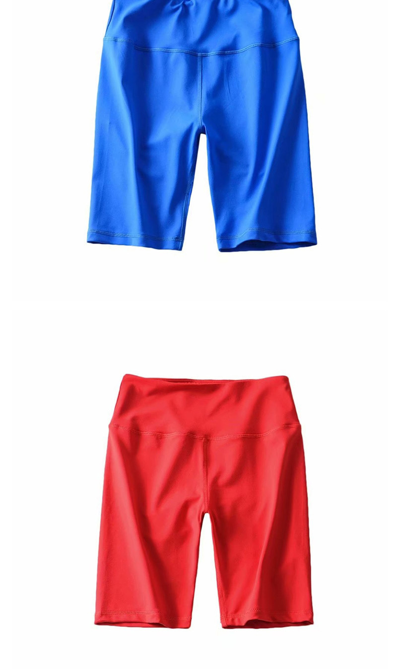 Fashion Sapphire Solid Color Cycling Shorts,Shorts