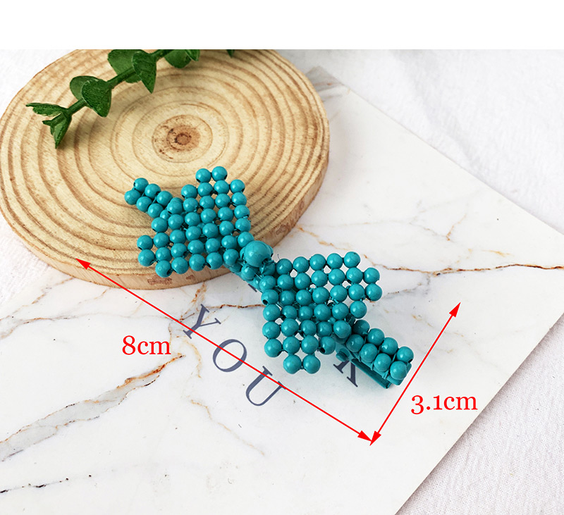Fashion Rose Red Alloy Resin Bow Duckbill Hairpin,Hairpins