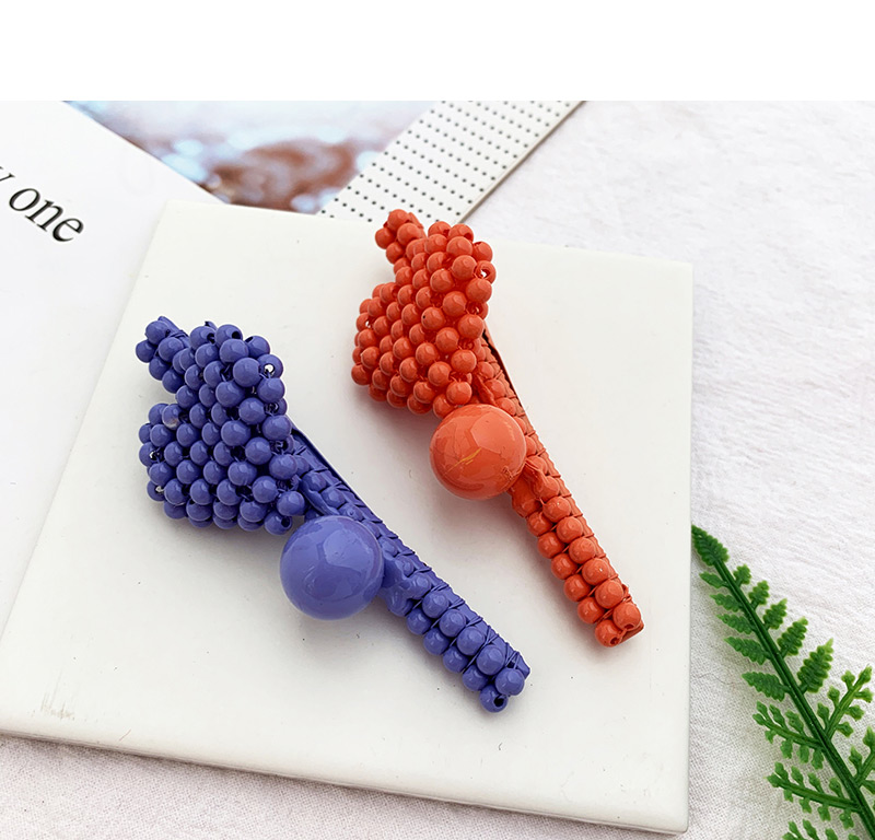 Fashion Blue Alloy Resin Three-dimensional Bow Duckbill Hairpin,Hairpins