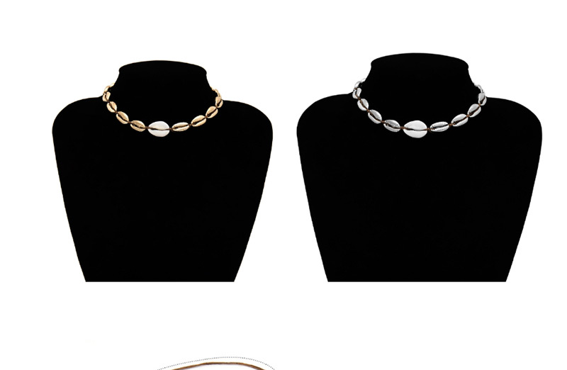 Fashion White K Geometric Braid Adjustable Shell Necklace,Bib Necklaces