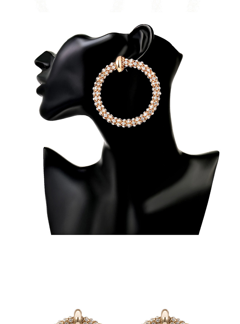Fashion Transparent White Pentagram Crystal Tassel Stud Earrings,Drop Earrings