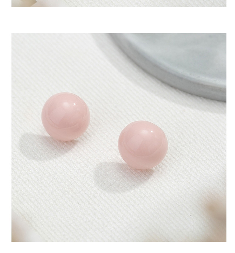 Fashion Pink Acrylic Round Earrings,Stud Earrings