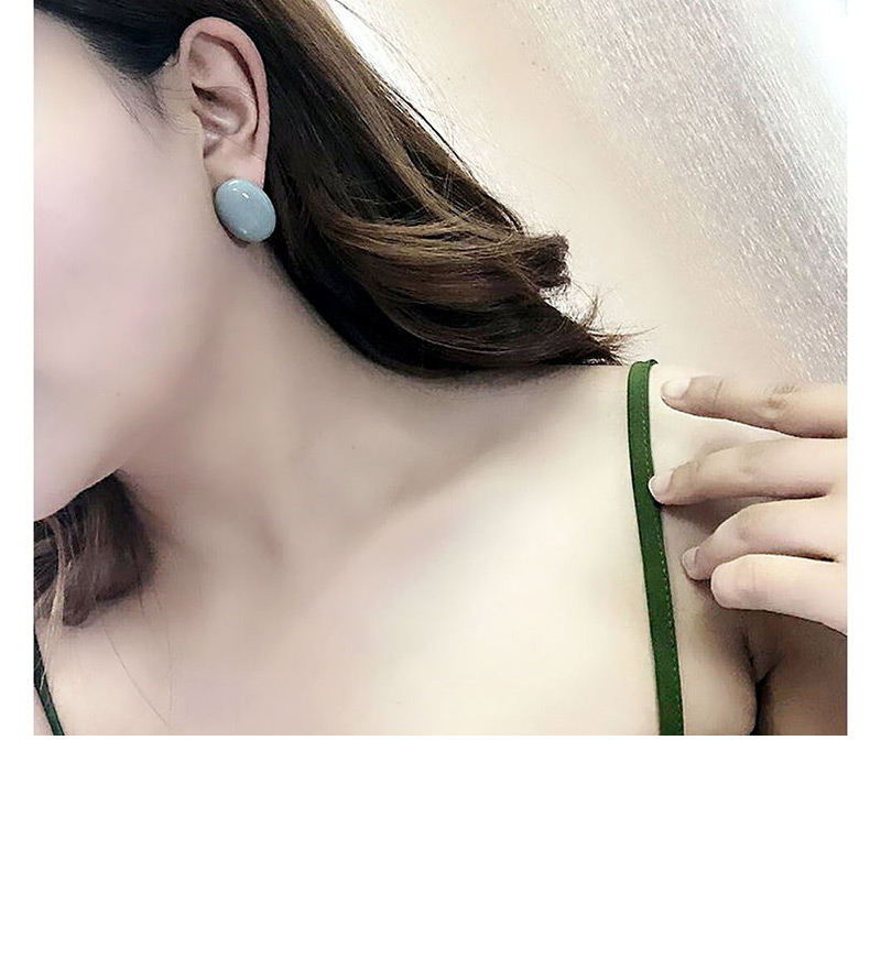 Fashion Beige Acrylic Oval Earrings,Stud Earrings