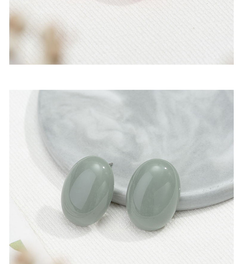 Fashion Green Acrylic Oval Earrings,Stud Earrings