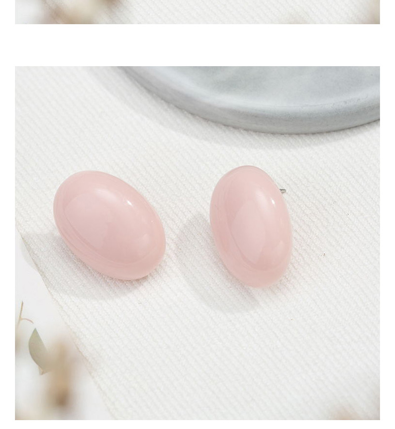 Fashion Pink Acrylic Oval Earrings,Stud Earrings