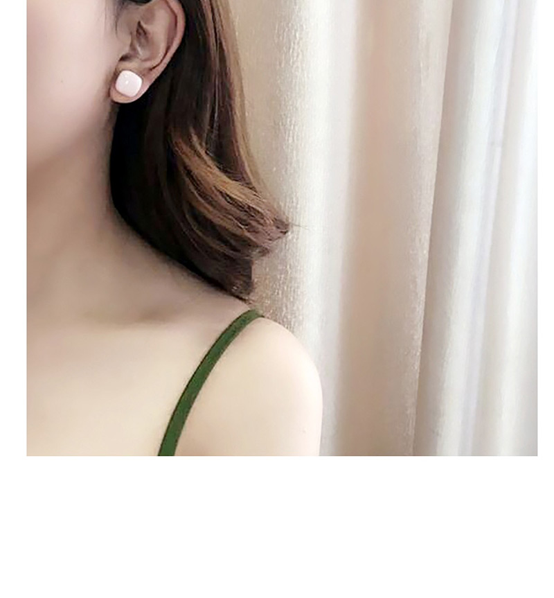 Fashion Green Acrylic Square Earrings,Stud Earrings