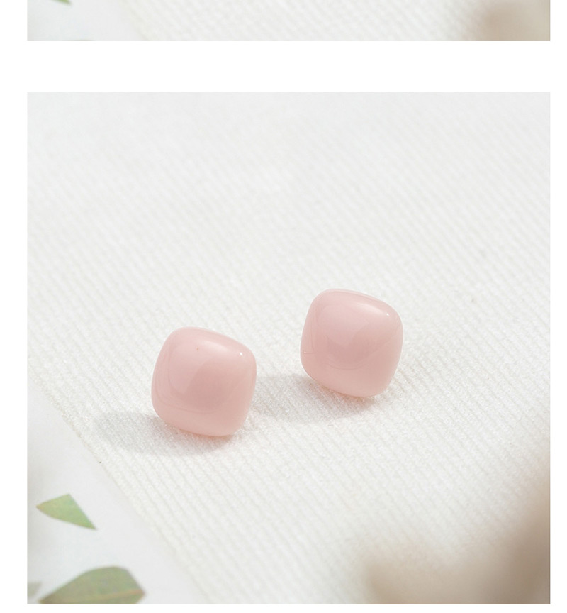 Fashion Pink Acrylic Square Earrings,Stud Earrings