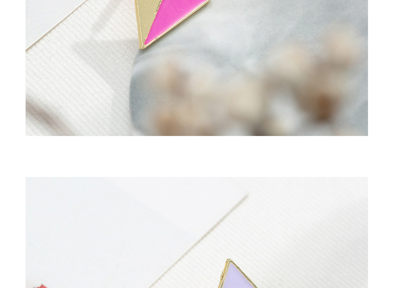 Fashion Gray Contrast Acrylic Triangle Stud Earrings,Stud Earrings