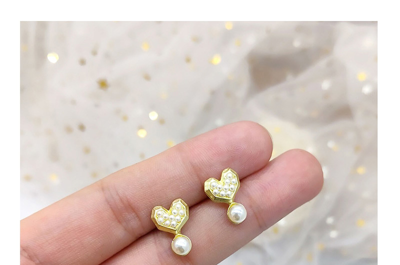 Fashion Gold Love Pearl Stud Earrings,Drop Earrings