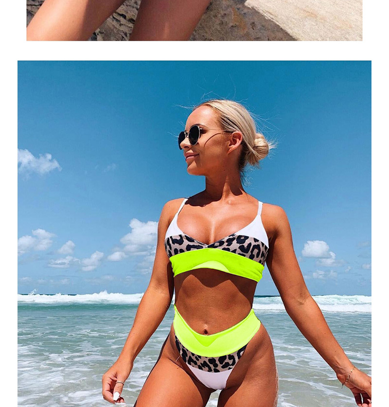 Fashion Fluorescent Green Stitching Bikini,Bikini Sets