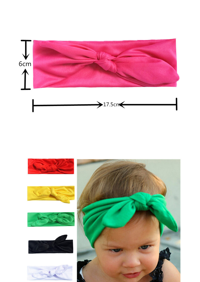 Fashion Green Elastic Cloth Rabbit Ears Children