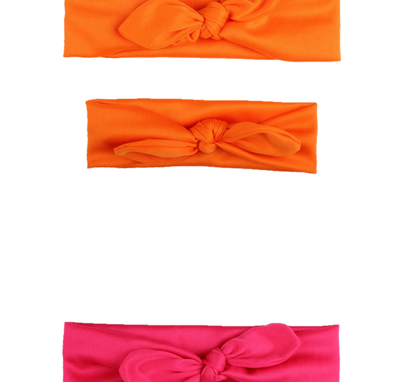 Fashion Orange Knotted Bow Hair Band Parent-child Suit,Hair Ribbons