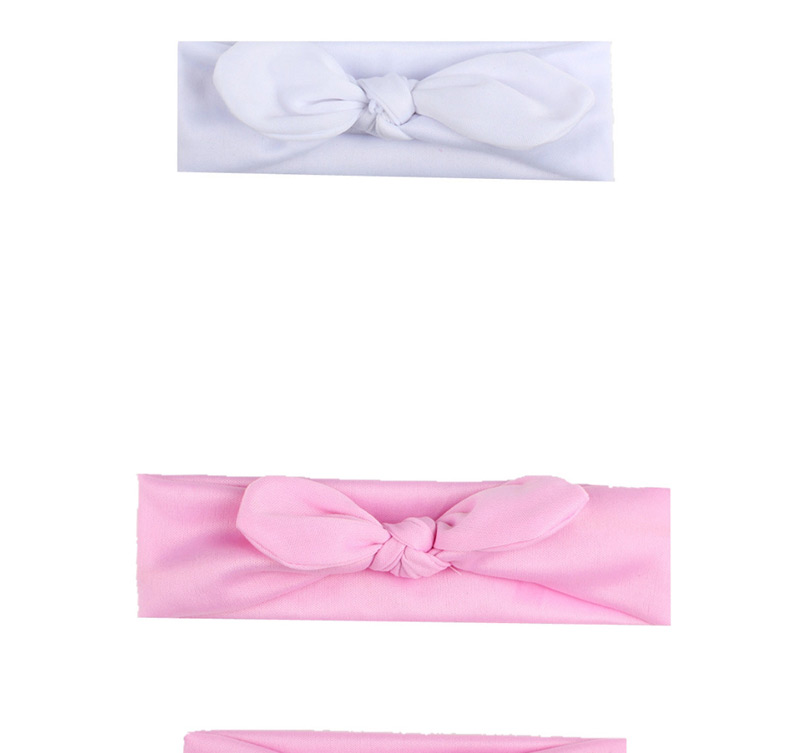 Fashion Pink Knotted Bow Hair Band Parent-child Suit,Hair Ribbons