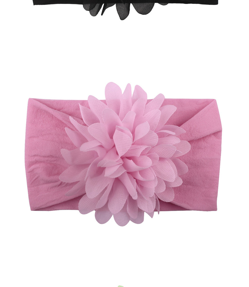 Fashion Pink Nylon Chiffon Flower Baby Hair Band,Hair Ribbons