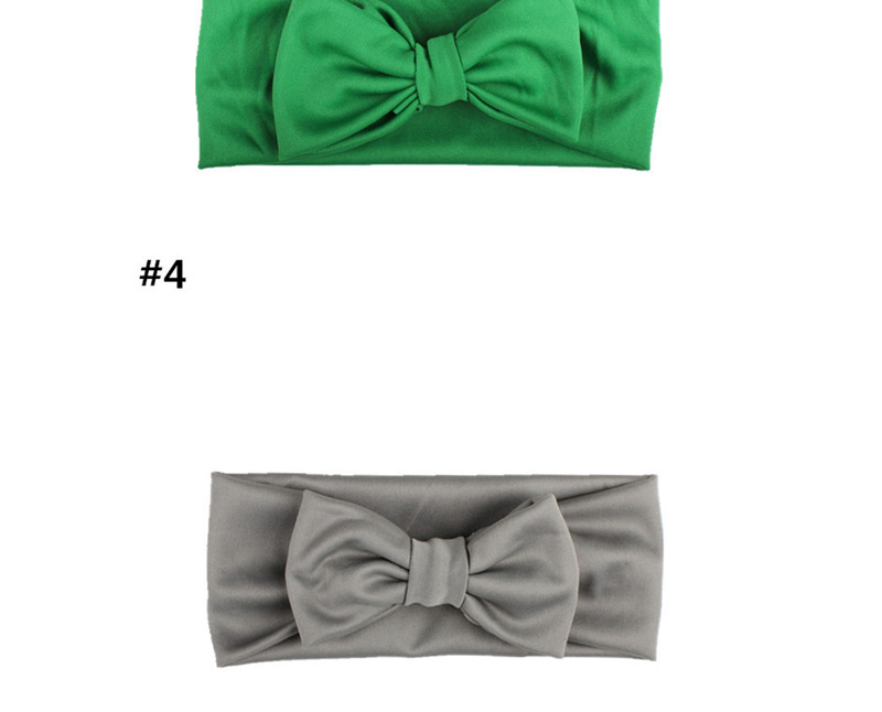 Fashion Green Elastic Cloth Bow Children